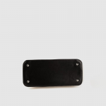 White Textured PU Structured Handheld Bag