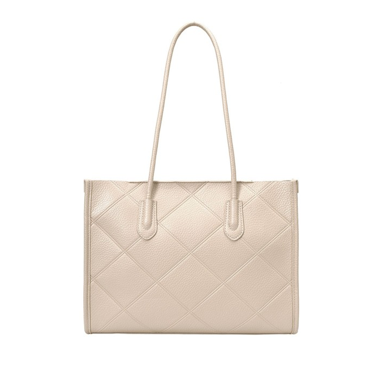 Textured Structured Shoulder Bag With Pouch