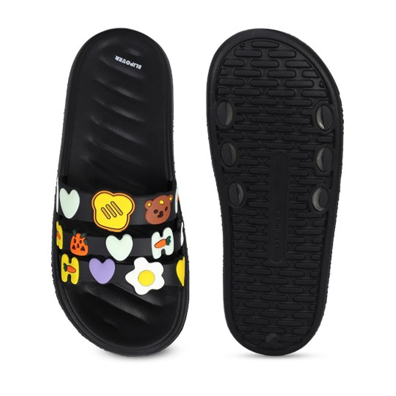 Women Self Design PU Sliders