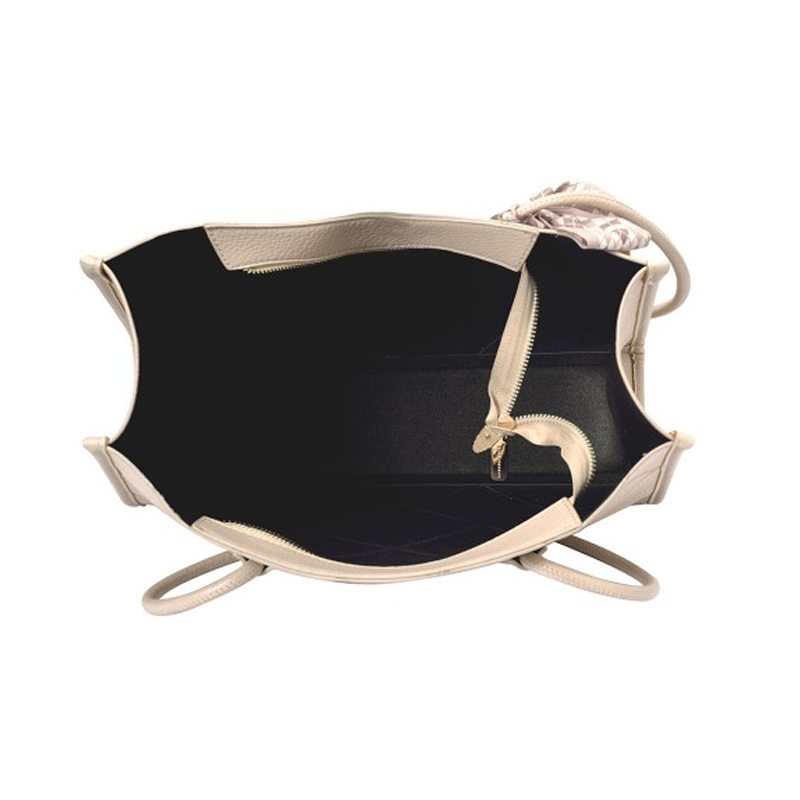 Textured Structured Shoulder Bag With Pouch